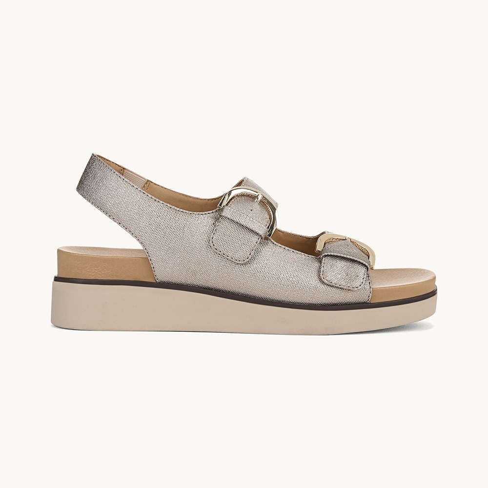 LifeStride Goodie Slingback Sandal - Bronze Faux Leather