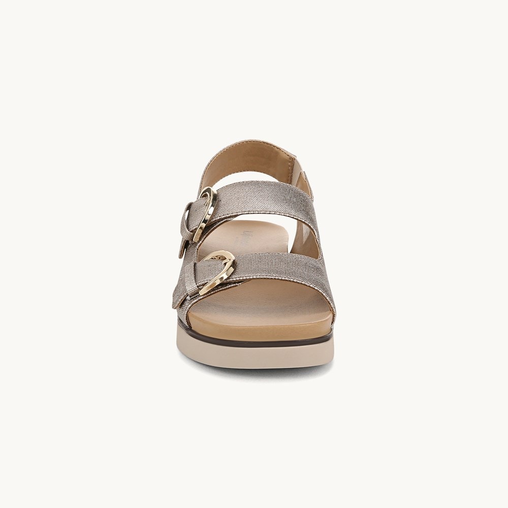 LifeStride Goodie Slingback Sandal - Bronze Faux Leather