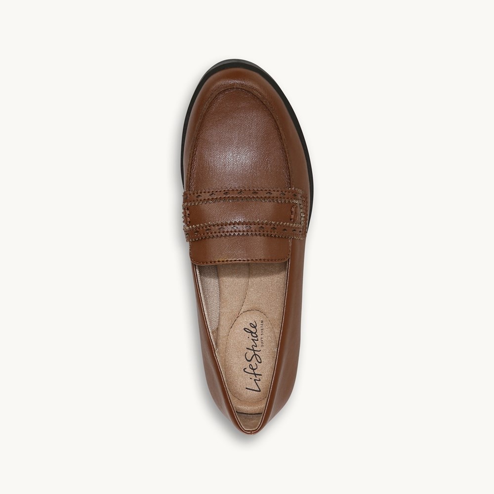LifeStride London Loafer - Walnut Brown Synthetic