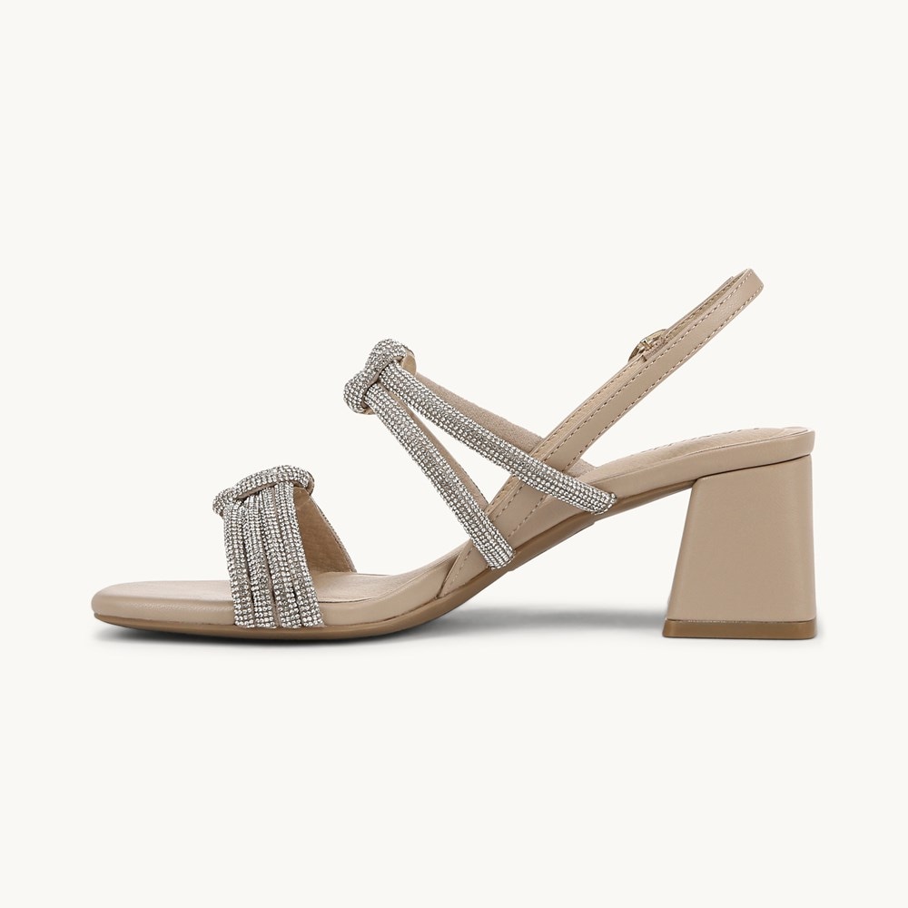 LifeStride Celeste Slingback Sandal - Tender Taupe Faux Leather