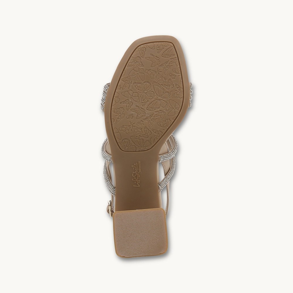 LifeStride Celeste Slingback Sandal - Tender Taupe Faux Leather