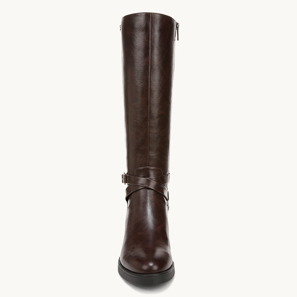LifeStride Brittany Knee High Boot - Dark Brown Faux Leather