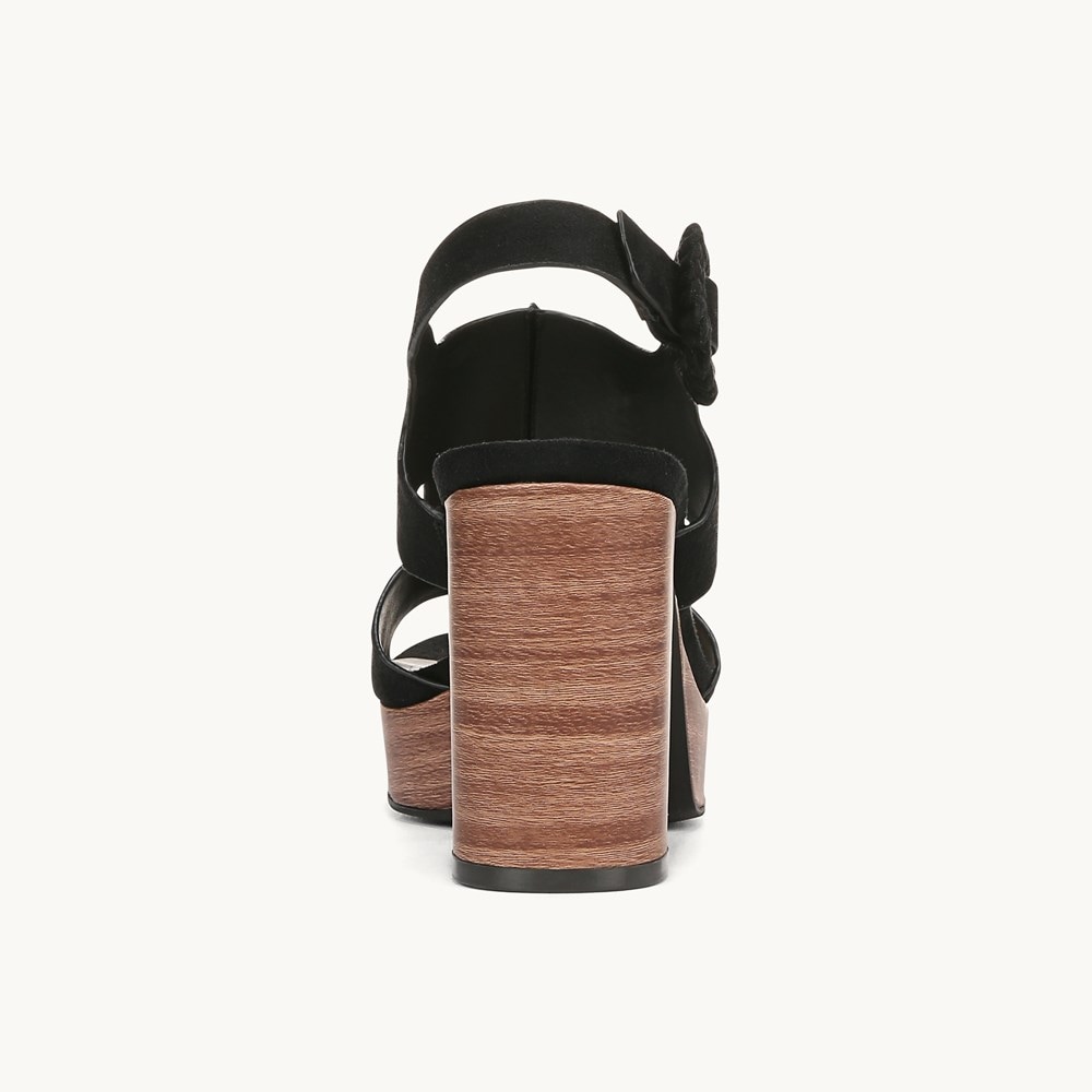 LifeStride Audra Block Heel Sandal - Black Fabric