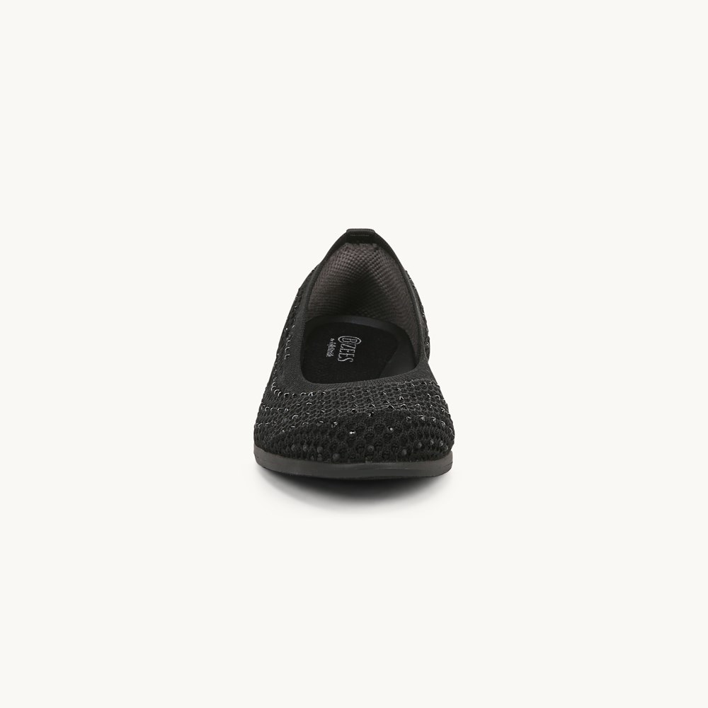 LifeStride Kallie Ballet Flat - Black Knit Fabric