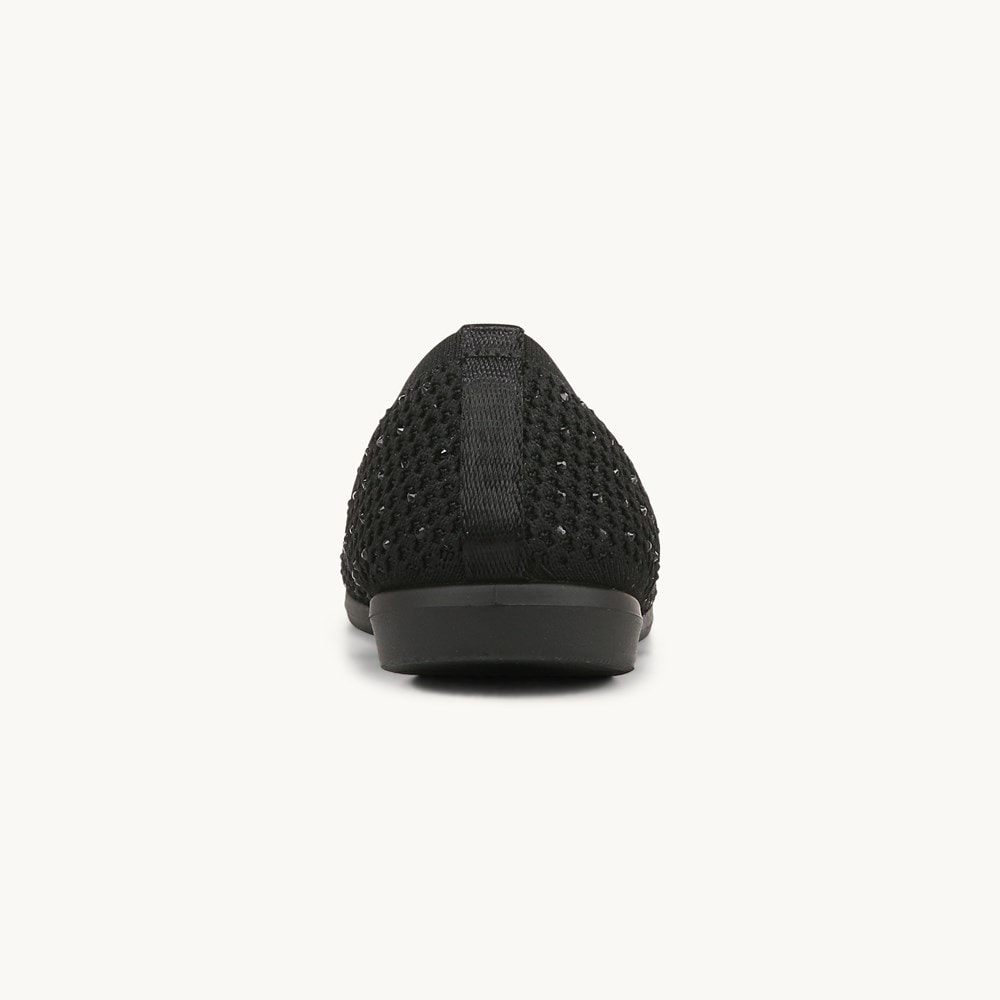 LifeStride Kallie Ballet Flat - Black Knit Fabric