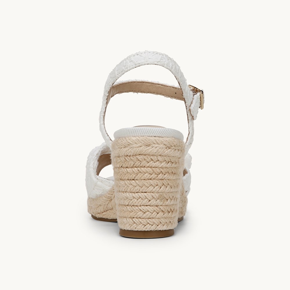 LifeStride Tahlia Wedge Dress Sandal - White Fabric