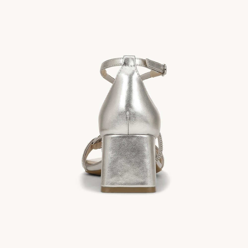 LifeStride Captivate Dress Sandal - Silver Faux Leather