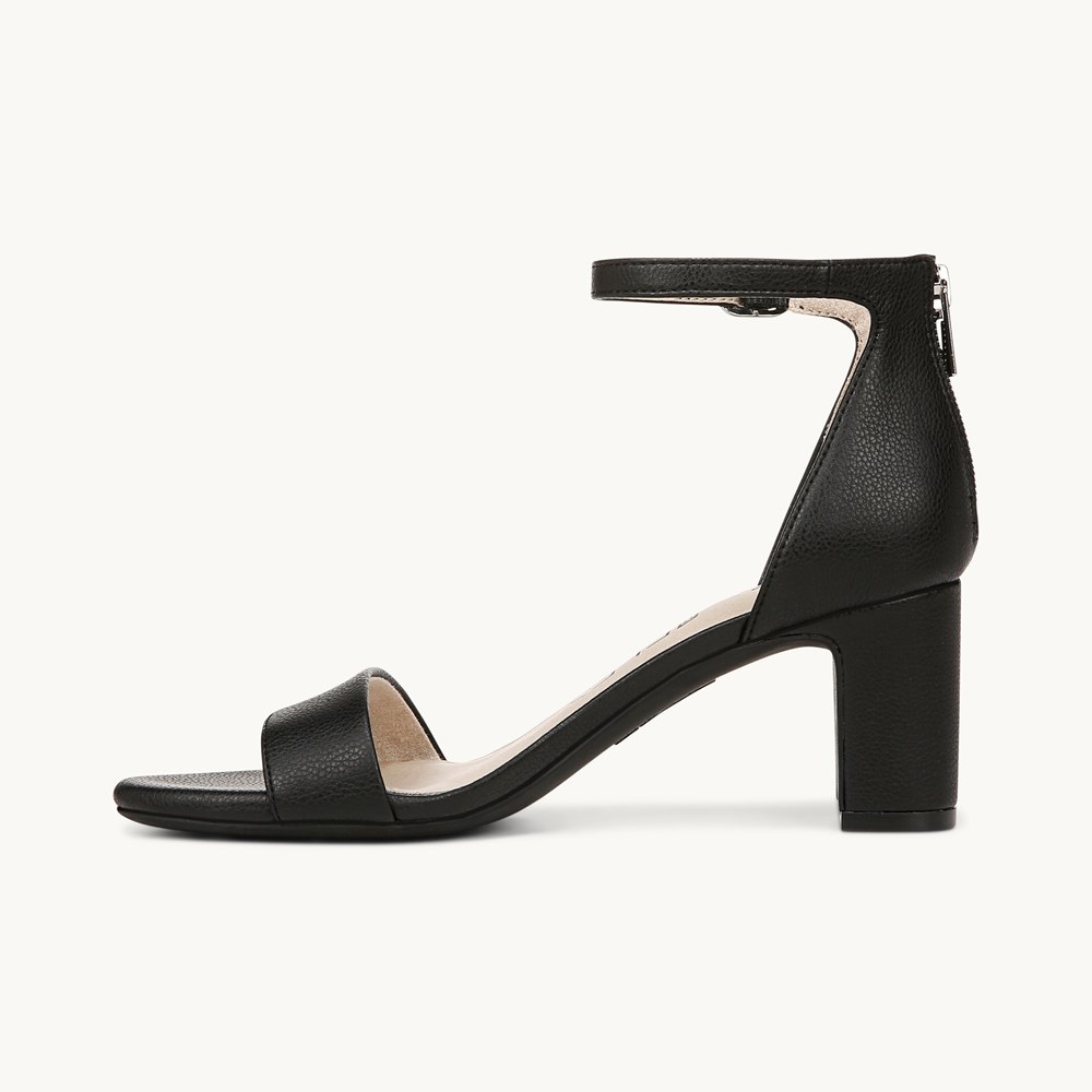 LifeStride Florence Dress Sandal - Black Faux Leather
