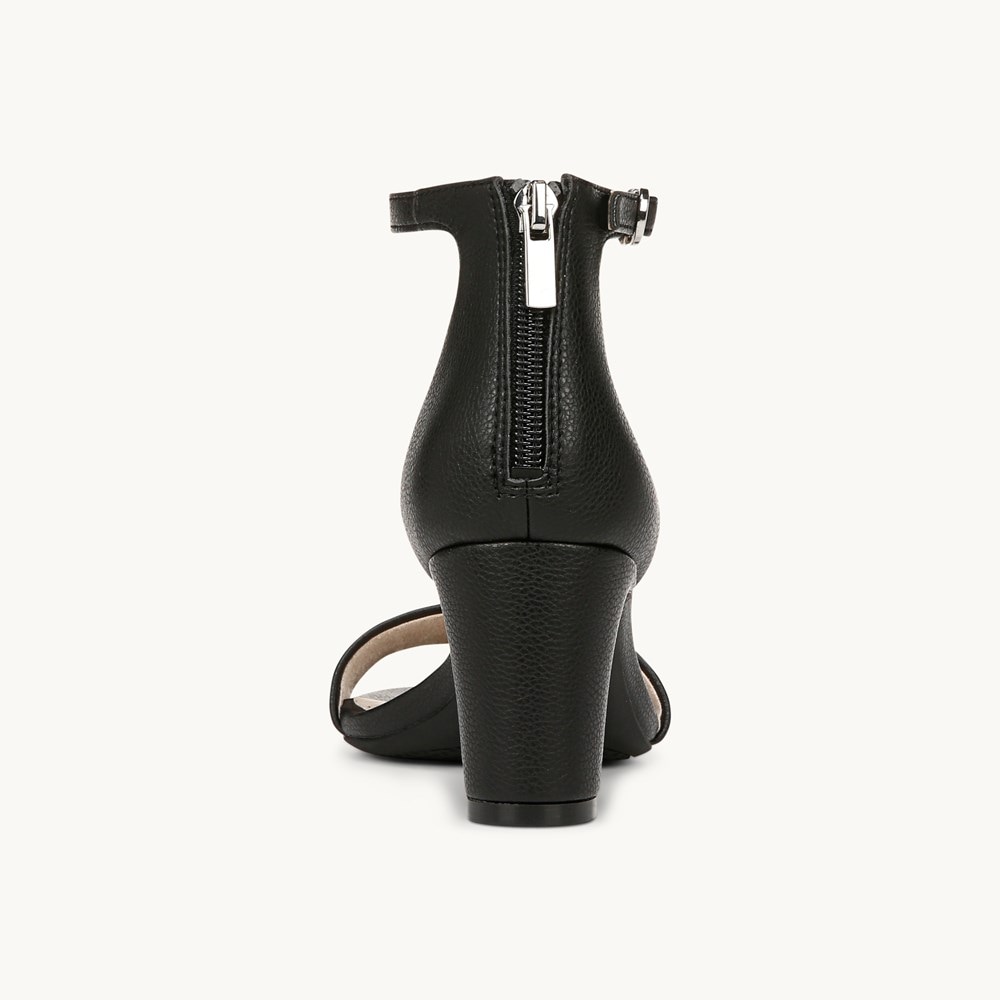 LifeStride Florence Dress Sandal - Black Faux Leather