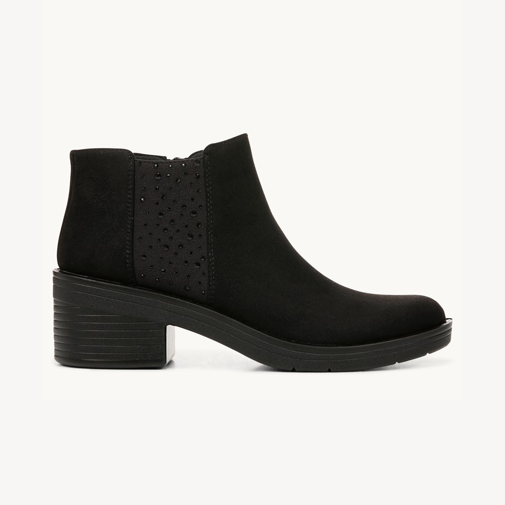 LifeStride Outstanding Ankle Bootie - Black Microfiber