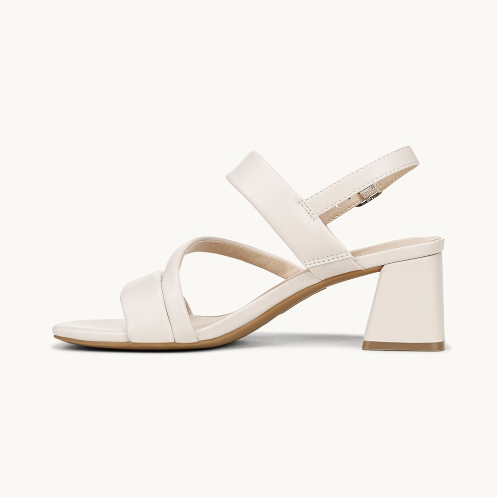 LifeStride Celia Strappy Sandal - Bone White Faux Leather