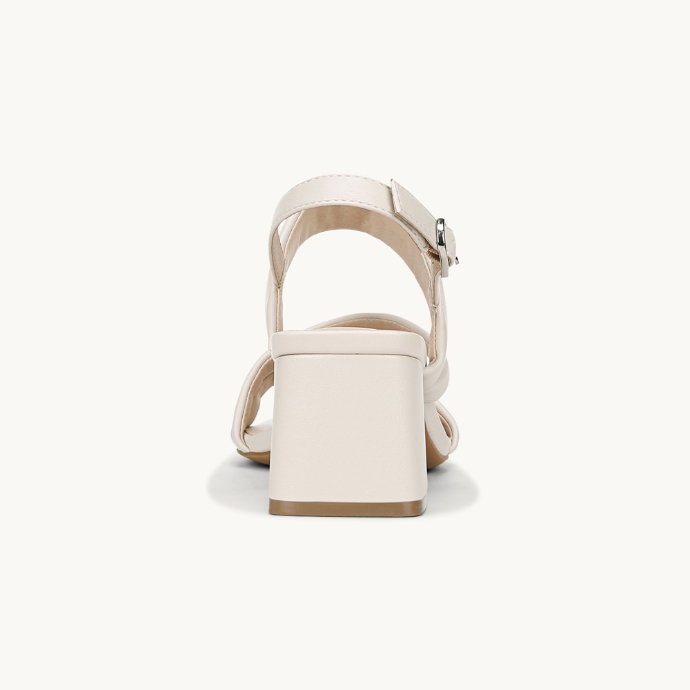 LifeStride Celia Strappy Sandal - Bone White Faux Leather
