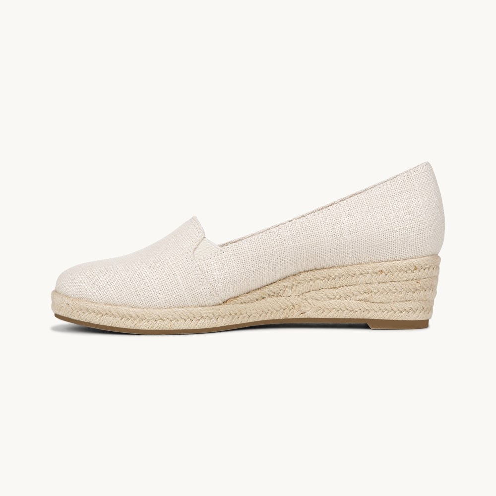 LifeStride Kamilla Wedge Slip On - Cream Fabric
