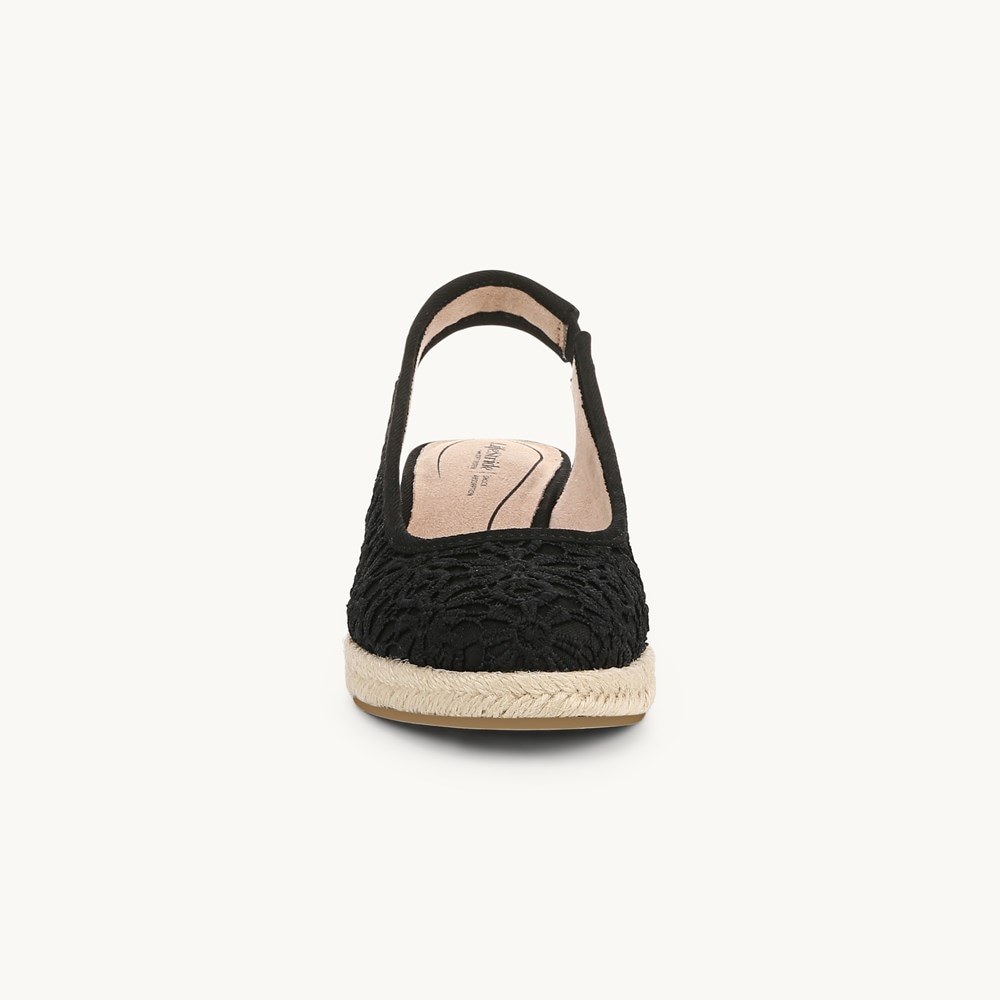 LifeStride Kayden Espadrille Wedge - Black Fabric