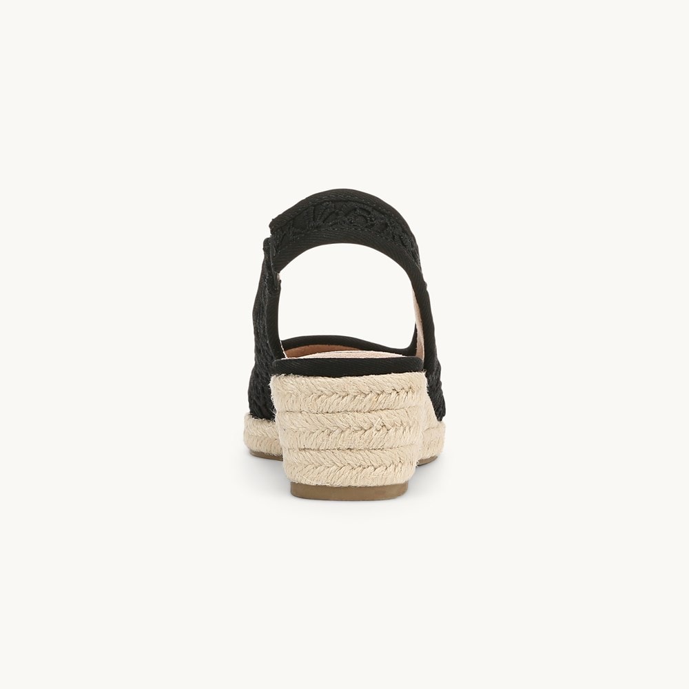 LifeStride Kayden Espadrille Wedge - Black Fabric