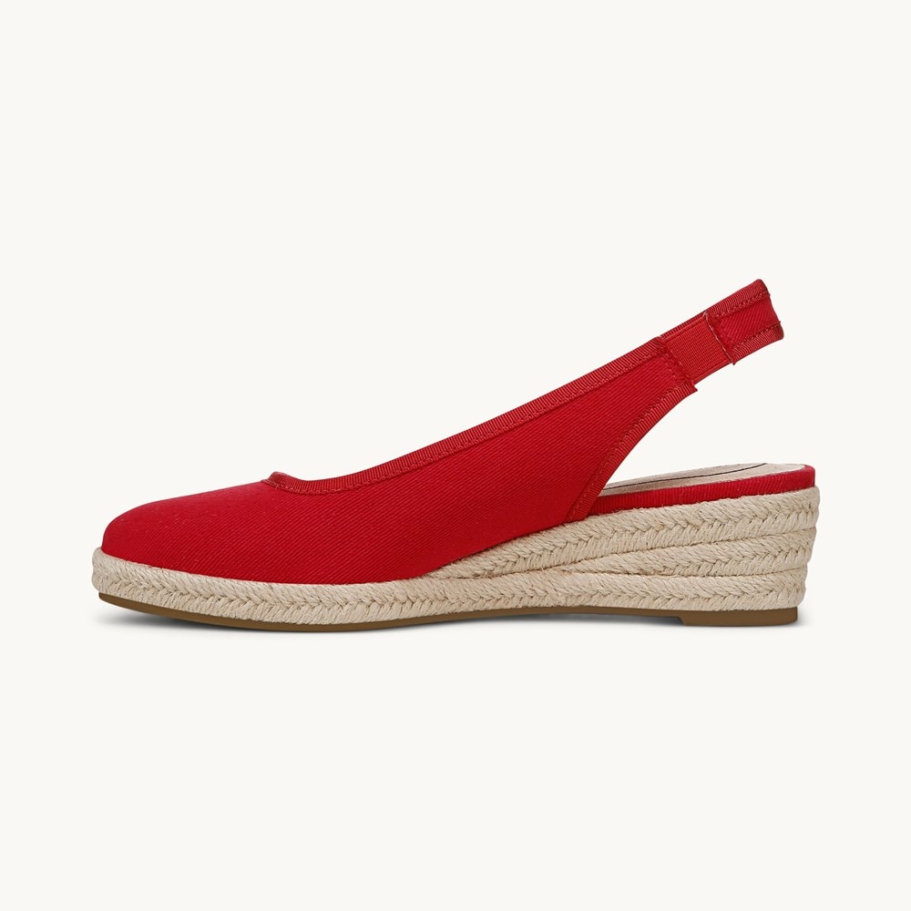 LifeStride Kayden Espadrille Wedge - Fire Red Fabric