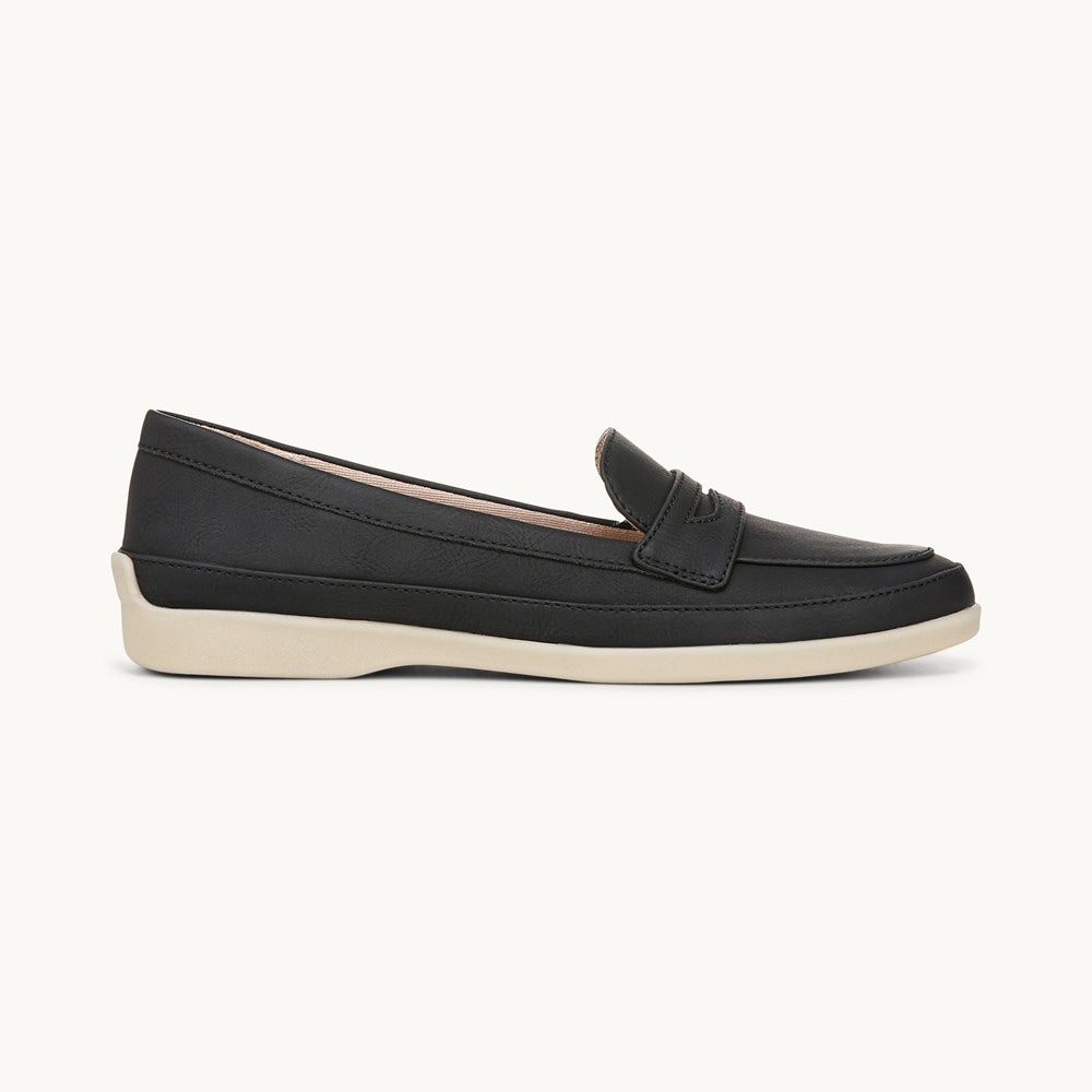 LifeStride Malta Loafer - Black Faux Leather