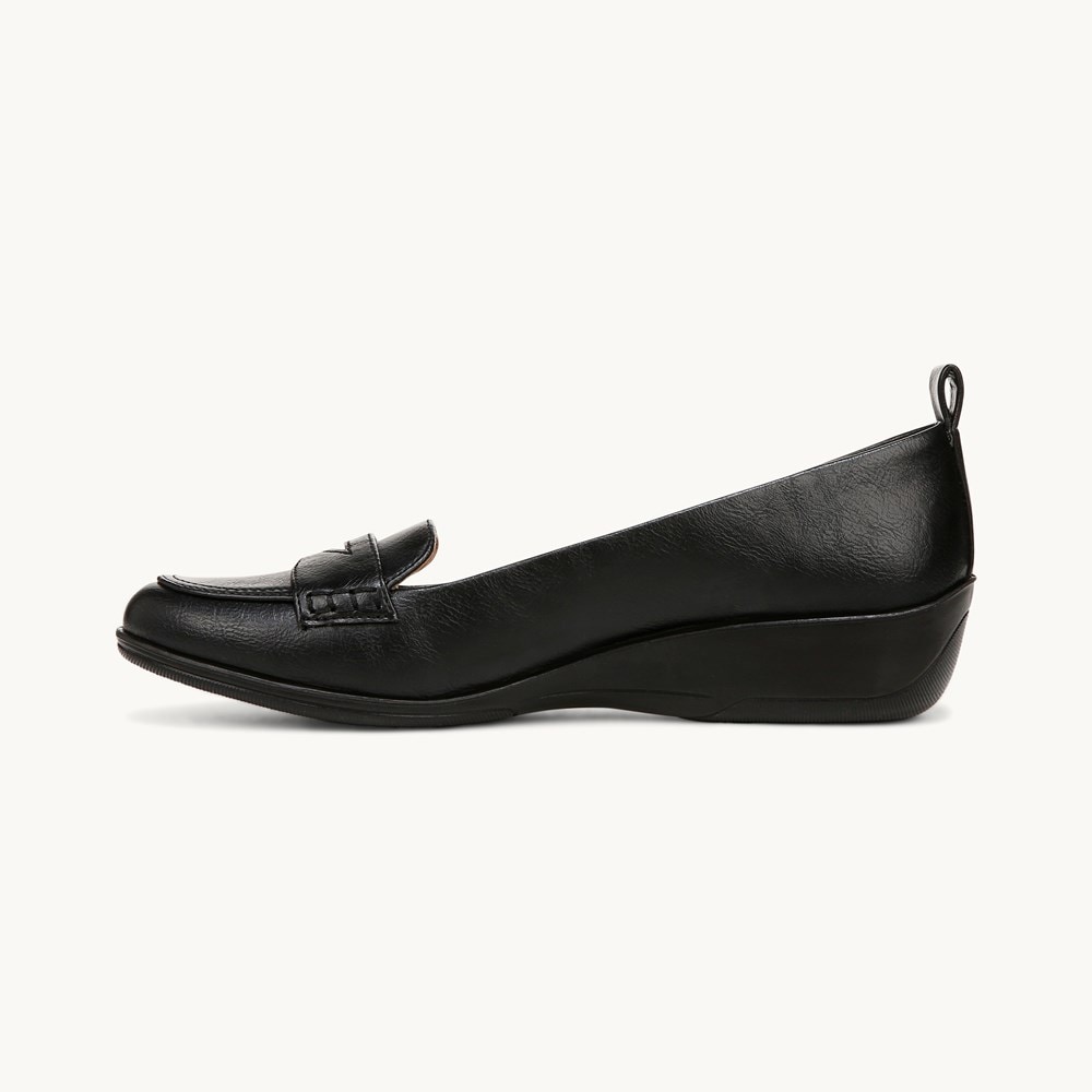 LifeStride Ivonne Loafer - Black Faux Leather