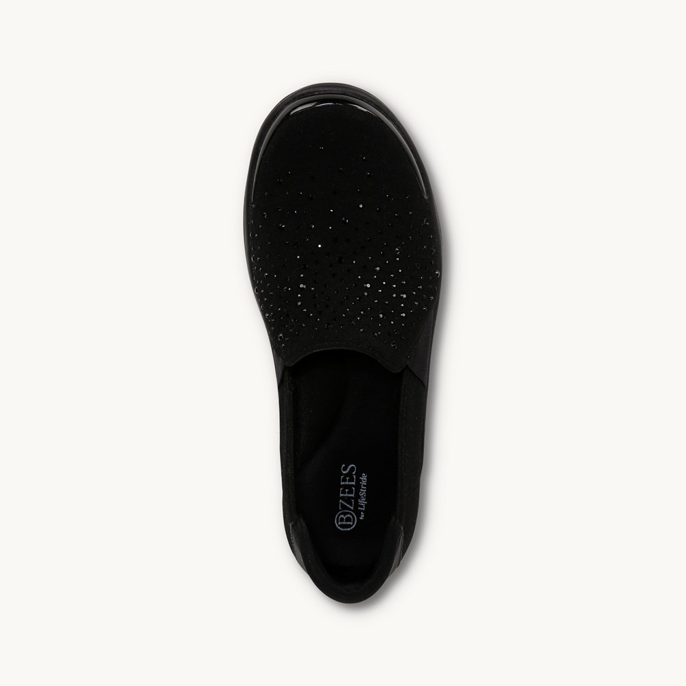 LifeStride Poppyseed Slip On - Black Rhinestone
