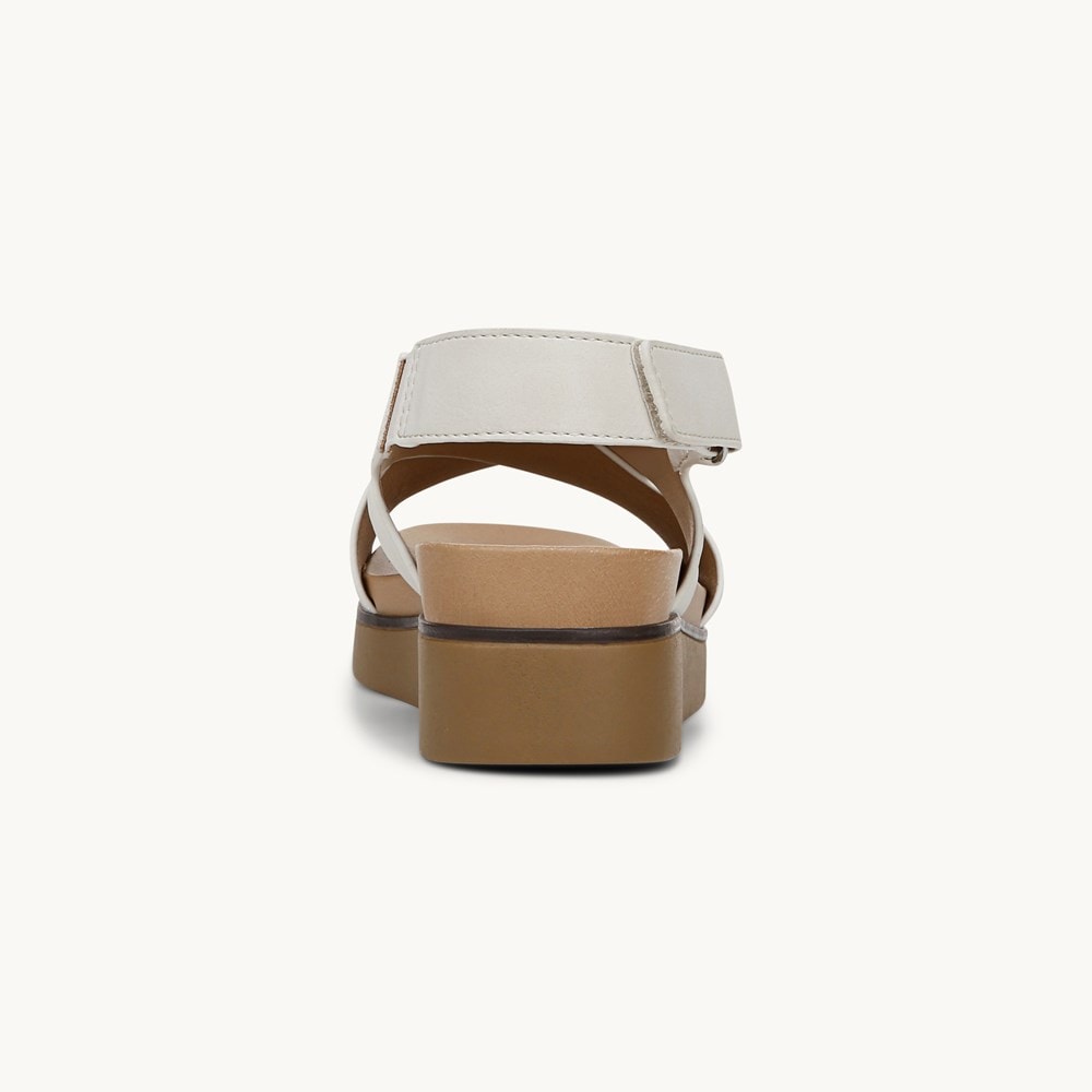 LifeStride Georgina Slingback Sandal - Cloud White Faux Leather