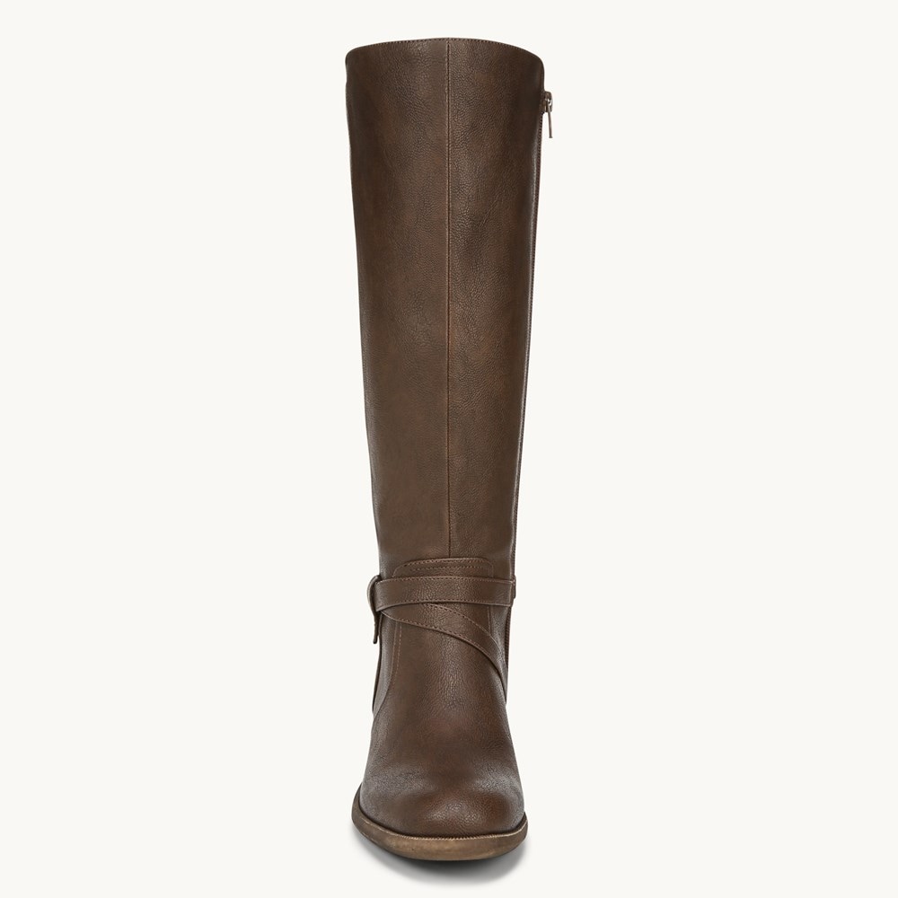 LifeStride XTrovert Wide Calf Riding Boot - Dark Tan