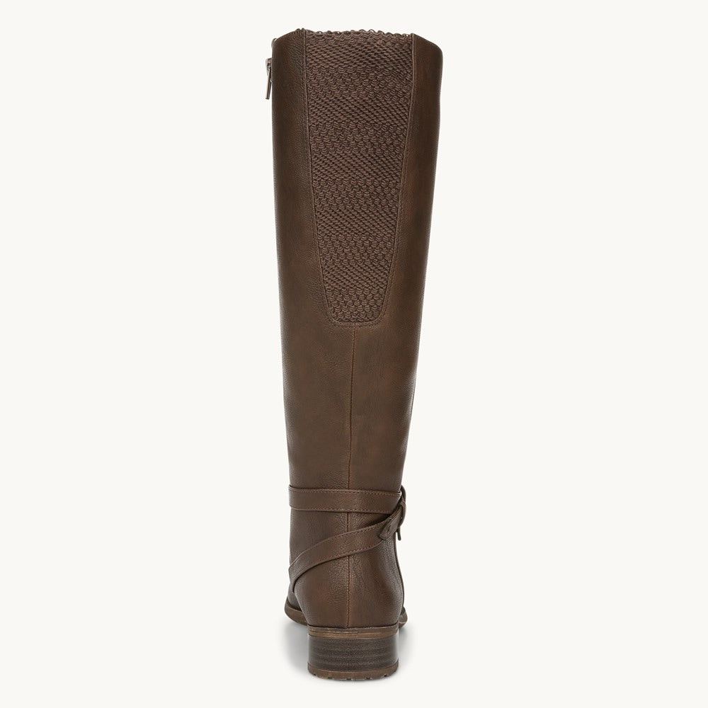 LifeStride XTrovert Wide Calf Riding Boot - Dark Tan