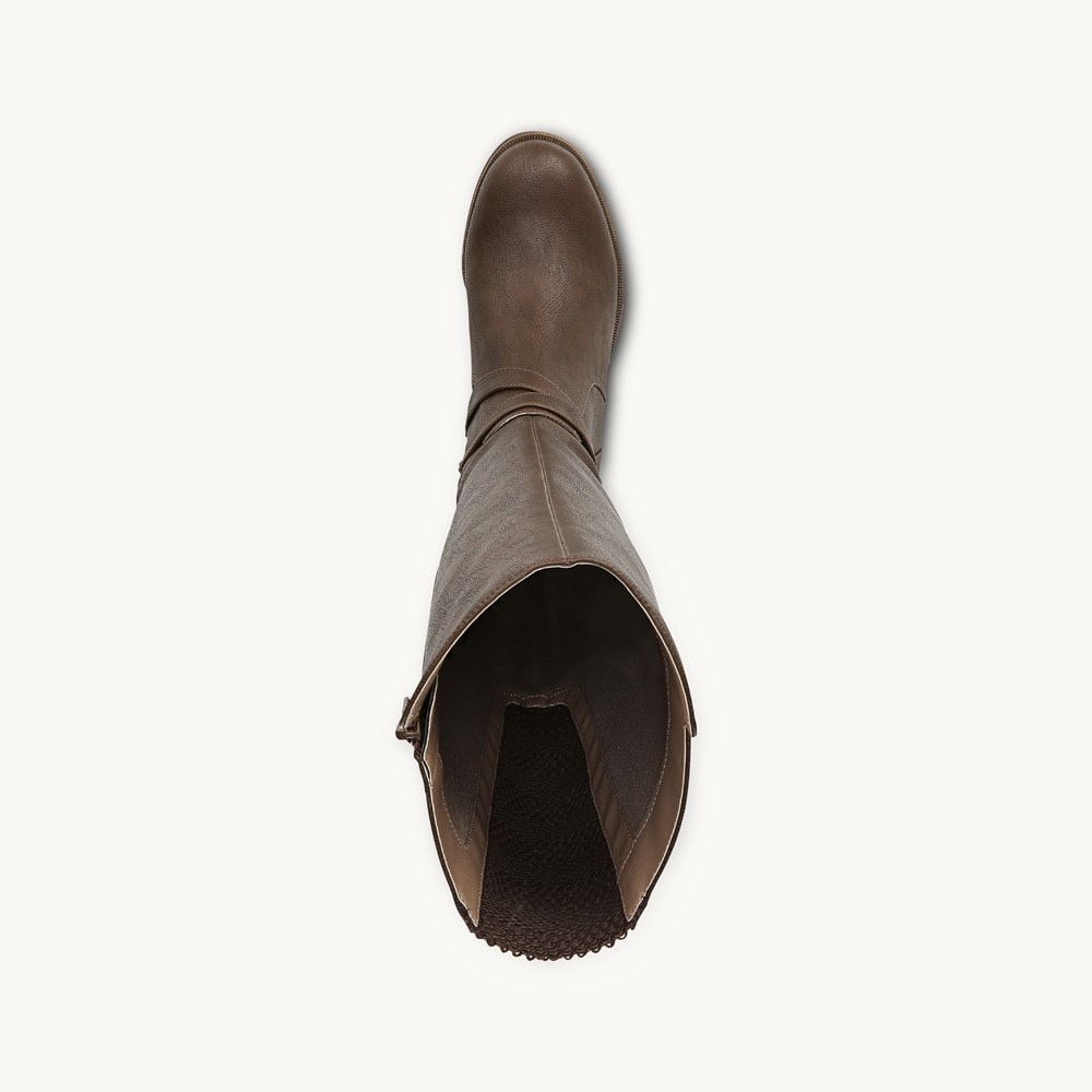 LifeStride XTrovert Wide Calf Riding Boot - Dark Tan