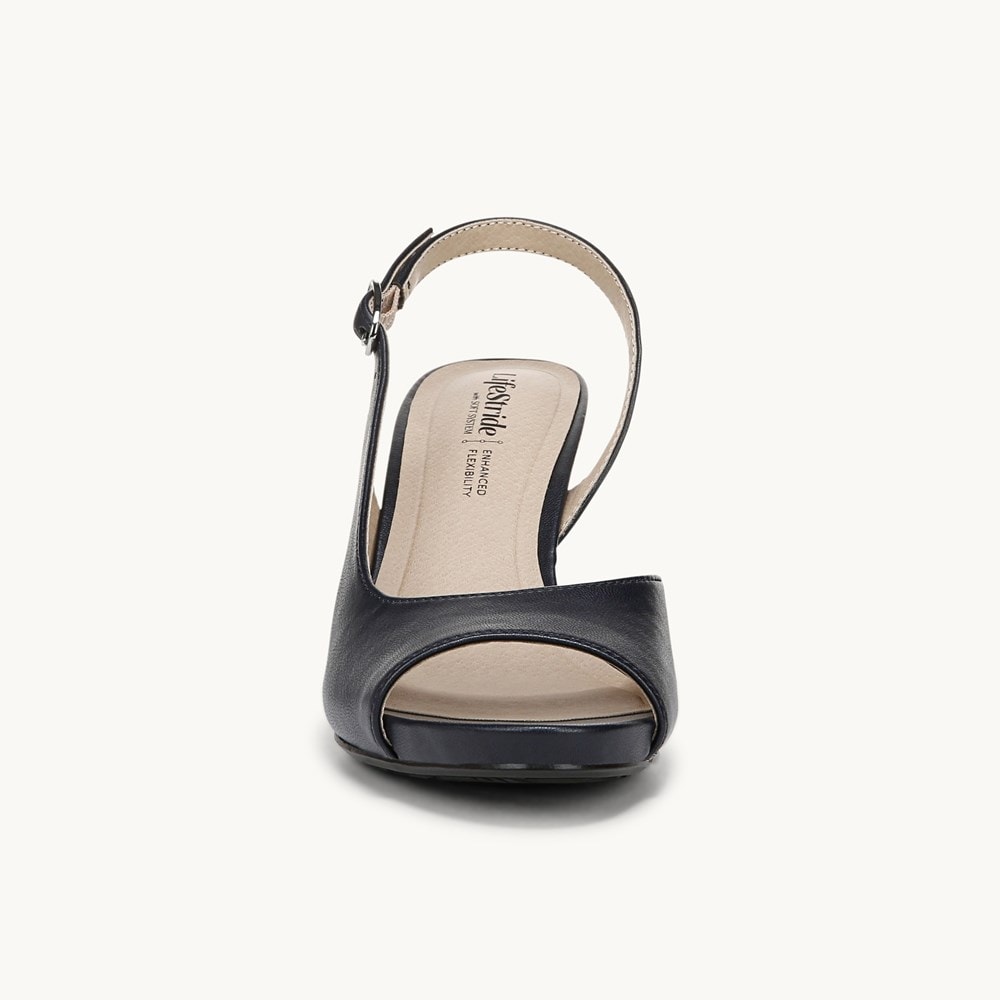 LifeStride Teller 2 Slingback Pump - Lux Navy Faux Leather