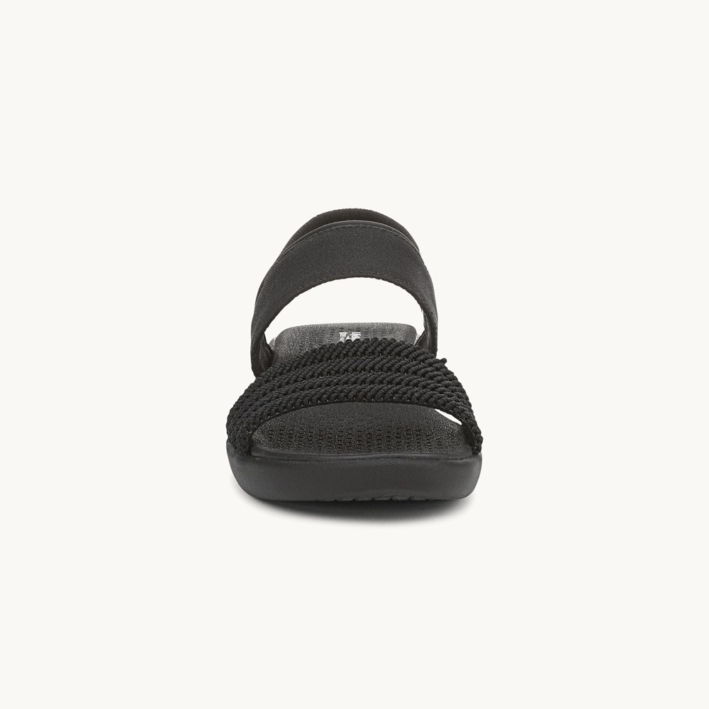 LifeStride Cali Strappy Sandal - Black Fabric