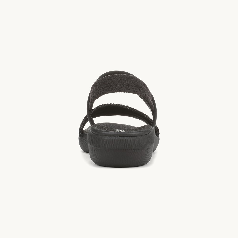 LifeStride Cali Strappy Sandal - Black Fabric