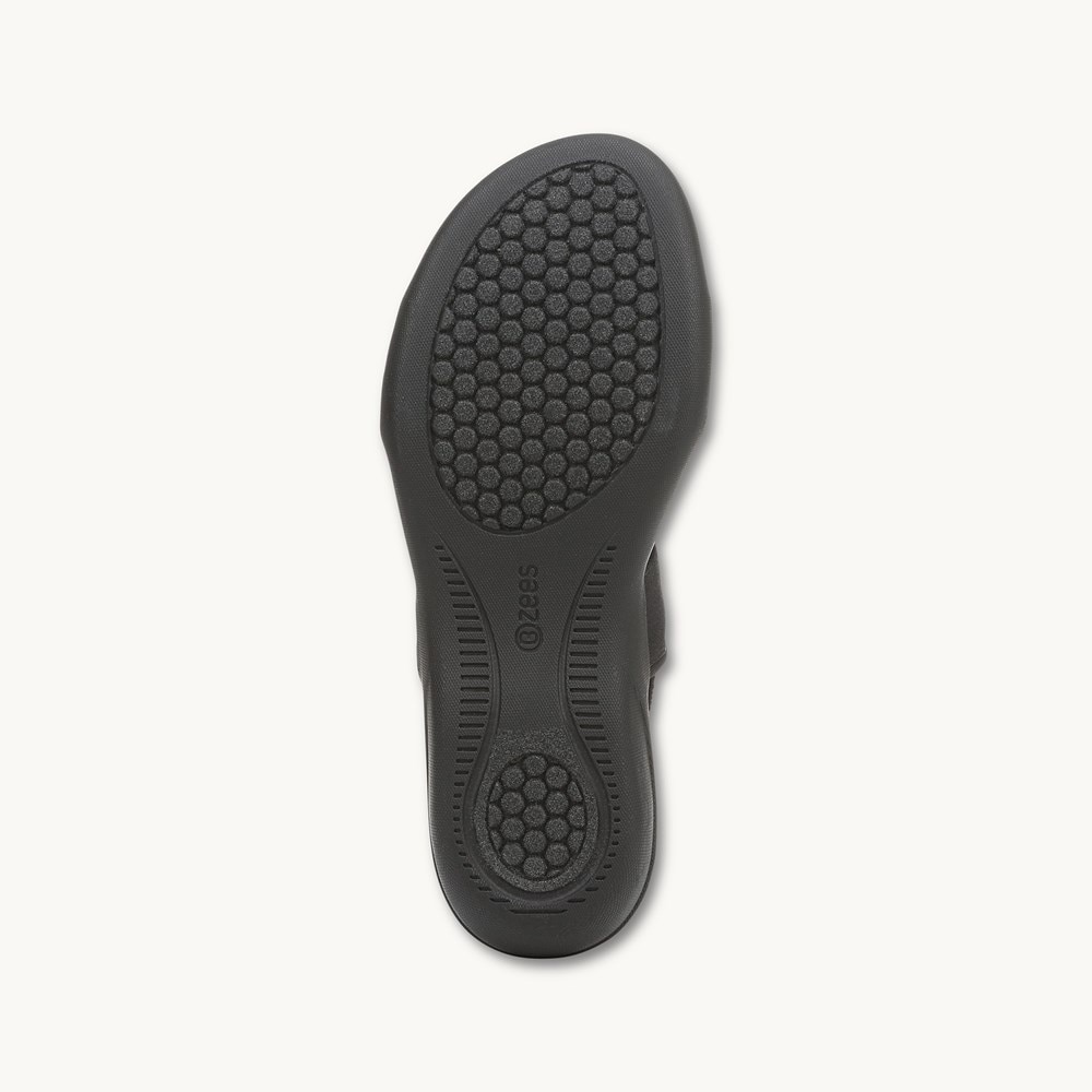 LifeStride Cali Strappy Sandal - Black Fabric