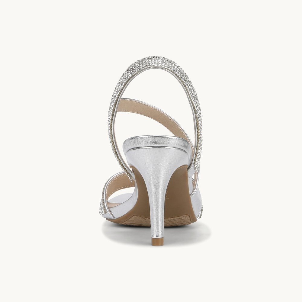 LifeStride Mia Glitz Dress Sandal - Silver Faux Leather