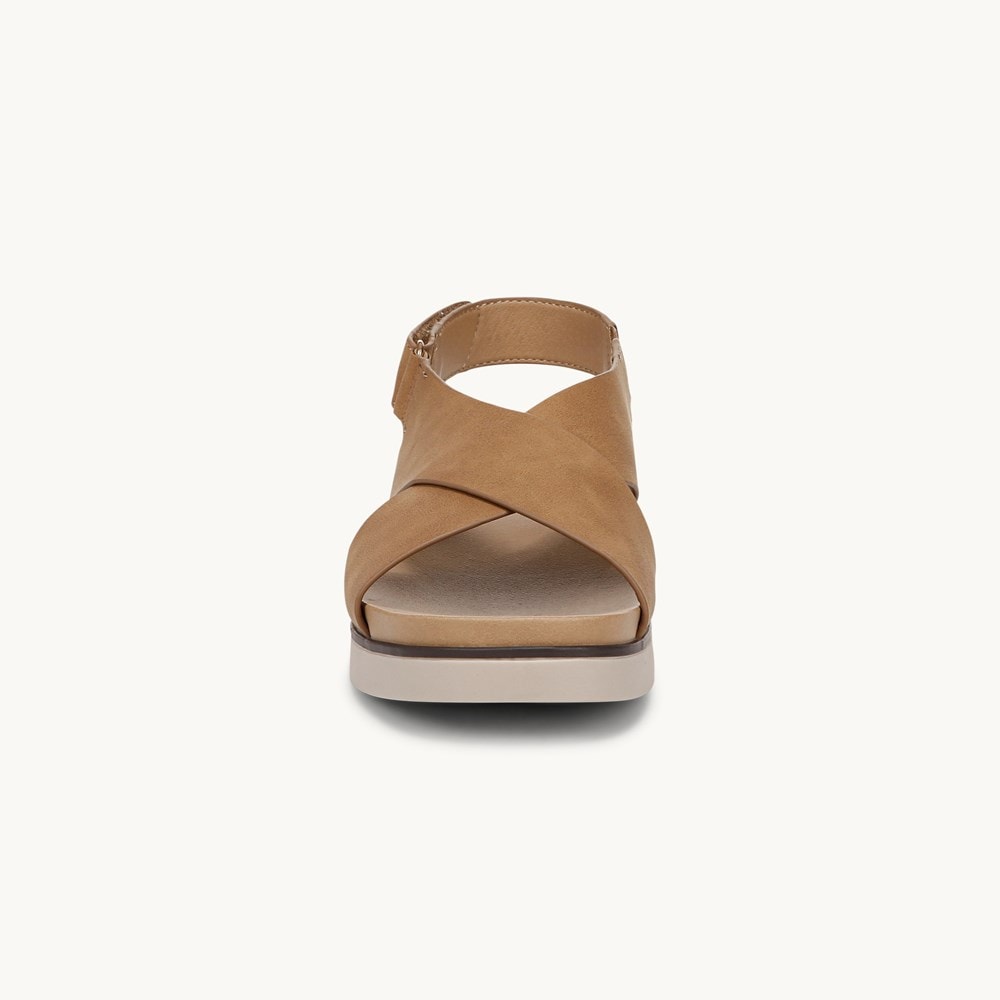 LifeStride Georgina Slingback Sandal - Tan Faux Leather