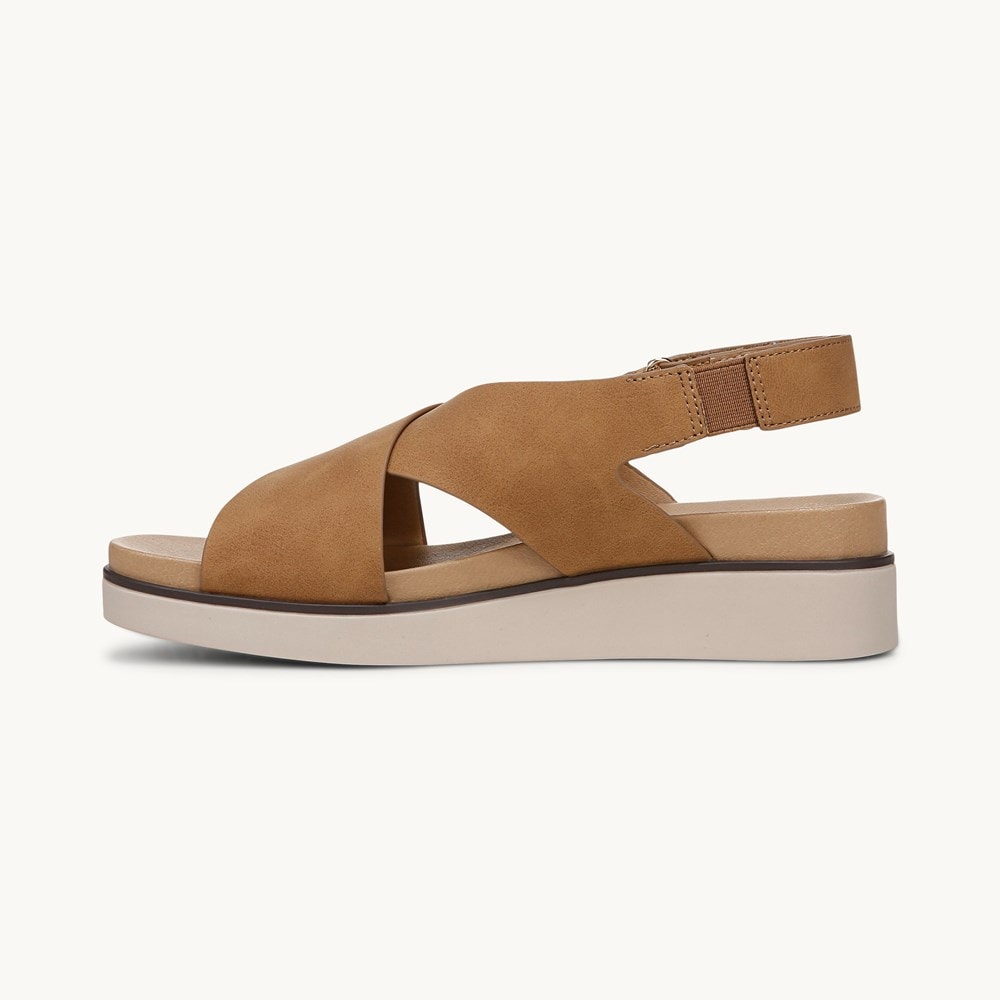 LifeStride Georgina Slingback Sandal - Tan Faux Leather