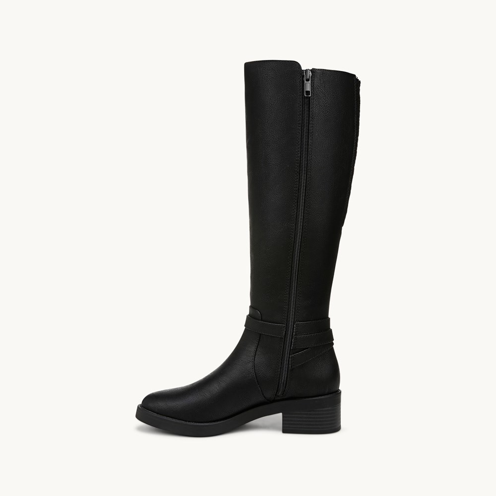 LifeStride Berkley Wide Calf Knee High Boot - Black Faux Leather