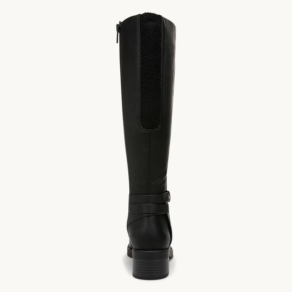LifeStride Berkley Wide Calf Knee High Boot - Black Faux Leather