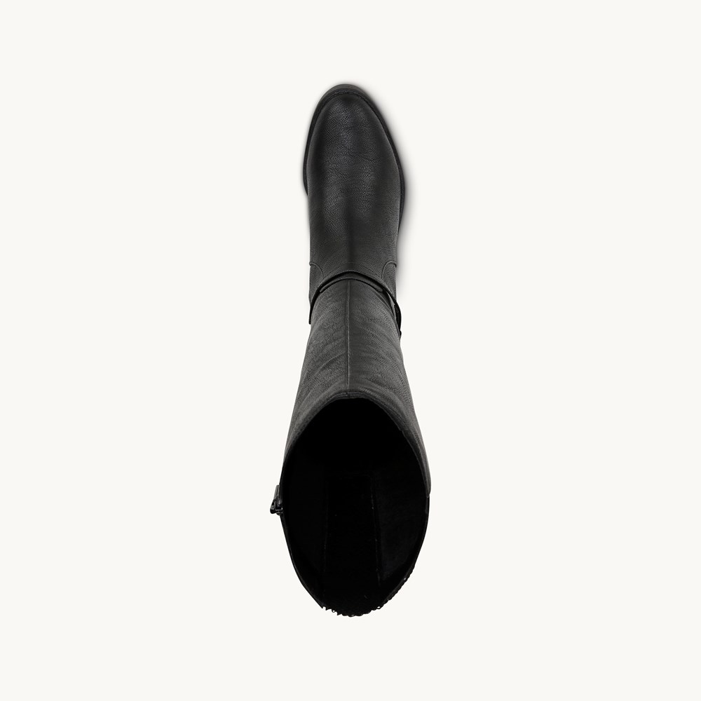 LifeStride Berkley Wide Calf Knee High Boot - Black Faux Leather