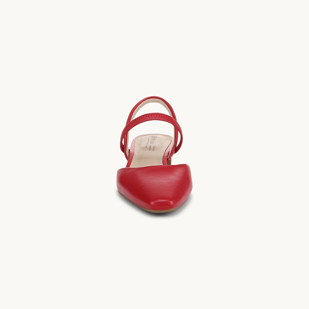 LifeStride Lainey Strappy Sandal - Fire Red Faux Leather