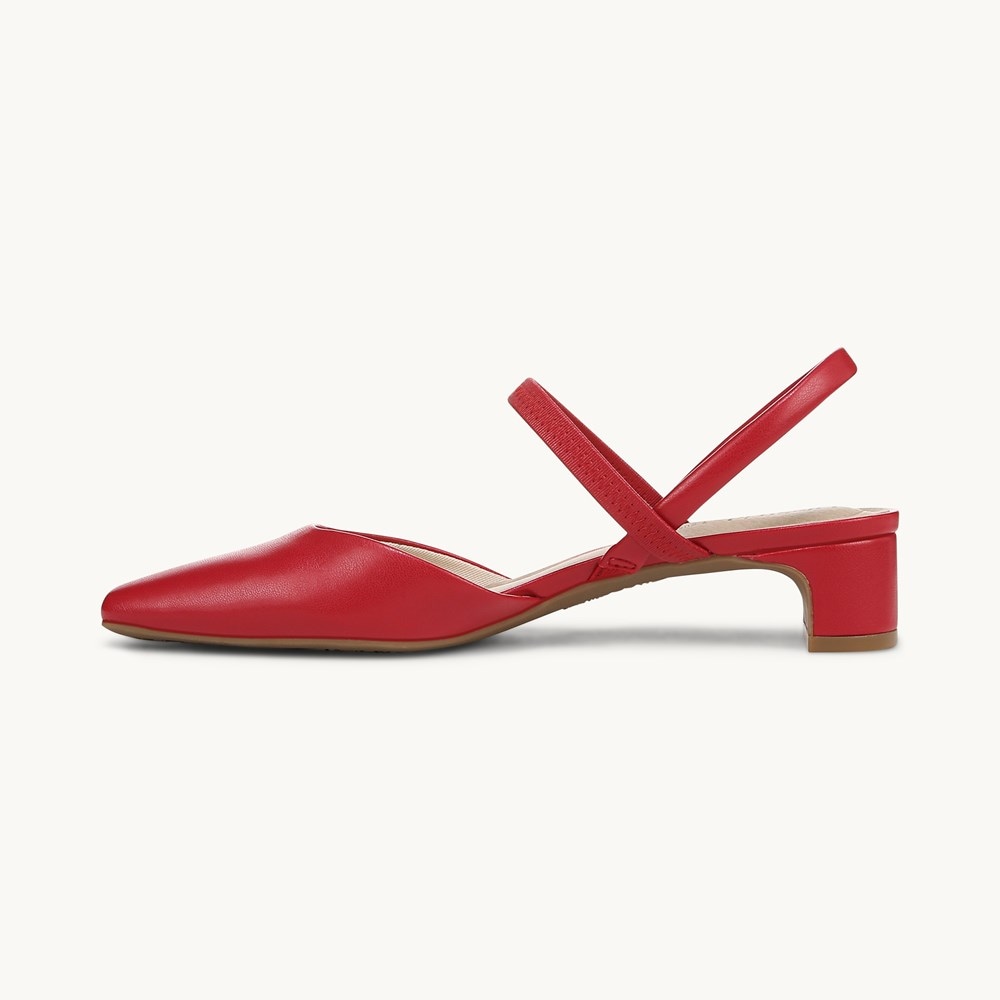 LifeStride Lainey Strappy Sandal - Fire Red Faux Leather