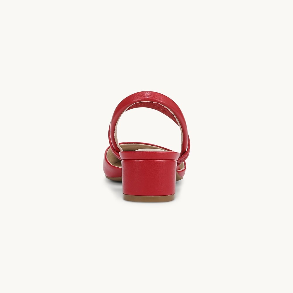 LifeStride Lainey Strappy Sandal - Fire Red Faux Leather