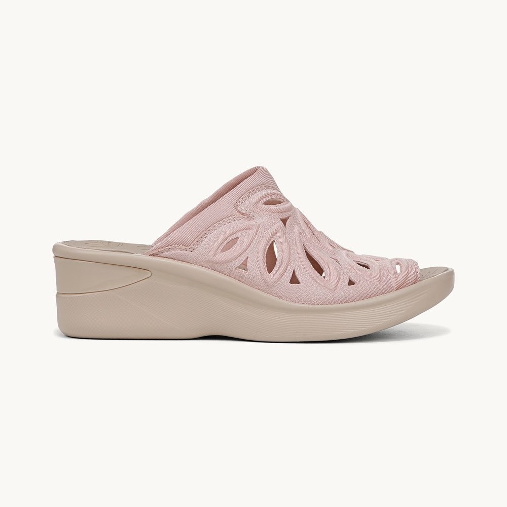 LifeStride Susie Wedge Sandal - Blush Shimmer Lycra Fabric