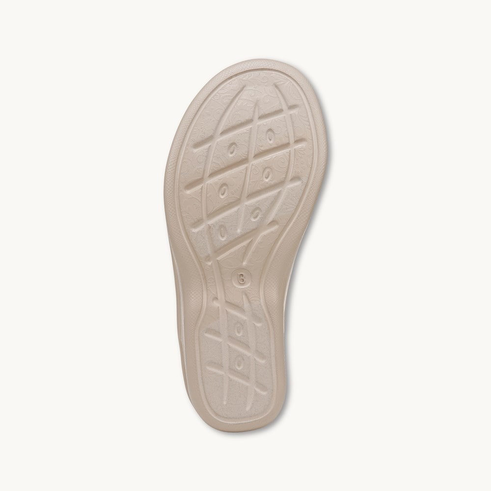LifeStride Susie Wedge Sandal - Blush Shimmer Lycra Fabric