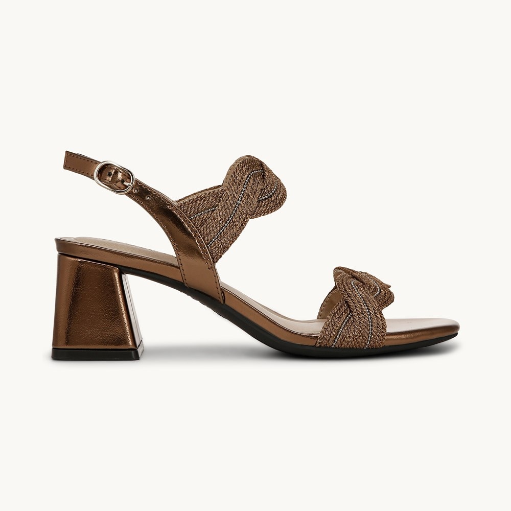 LifeStride Charnelle Slingback Dress Sandal - Bronze Faux Leather