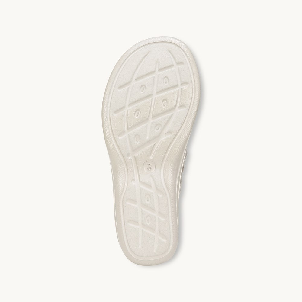 LifeStride Susie Wedge Sandal - Sand Shimmer Fabric