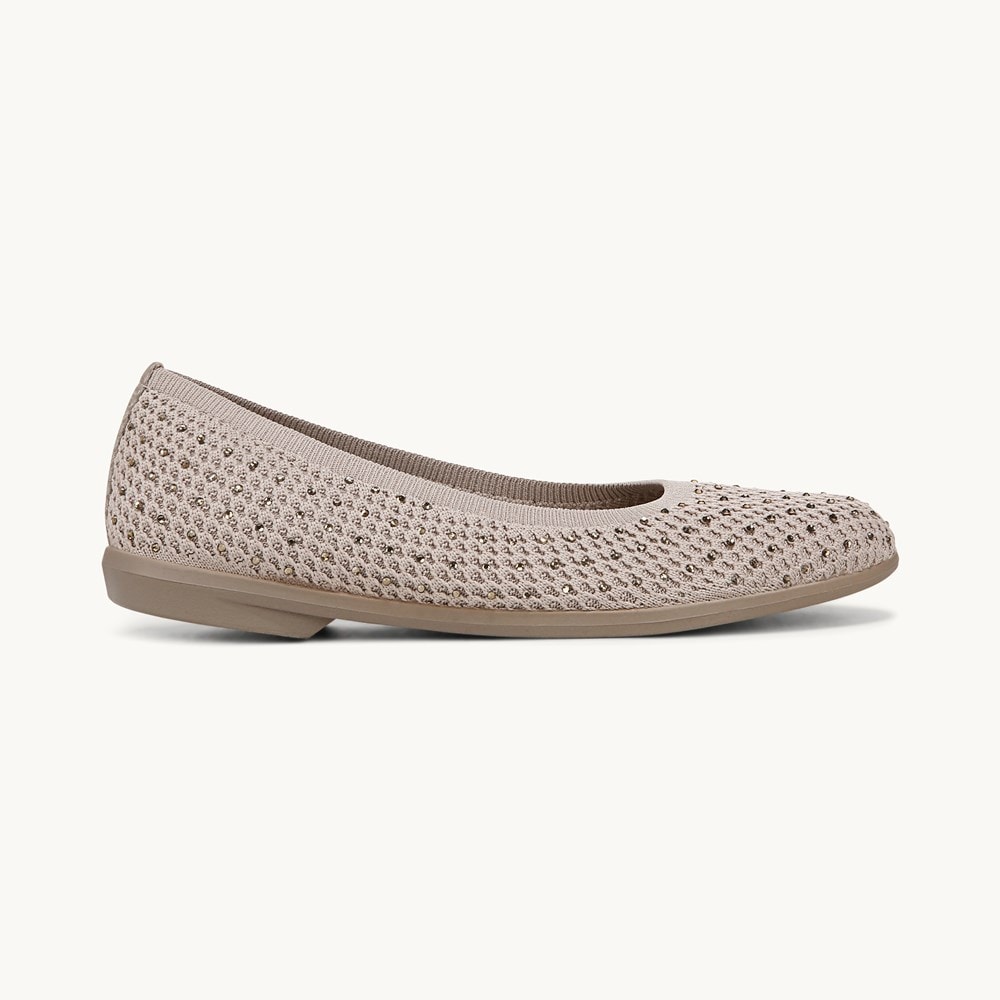LifeStride Kallie Ballet Flat - Simply Taupe Knit Fabric