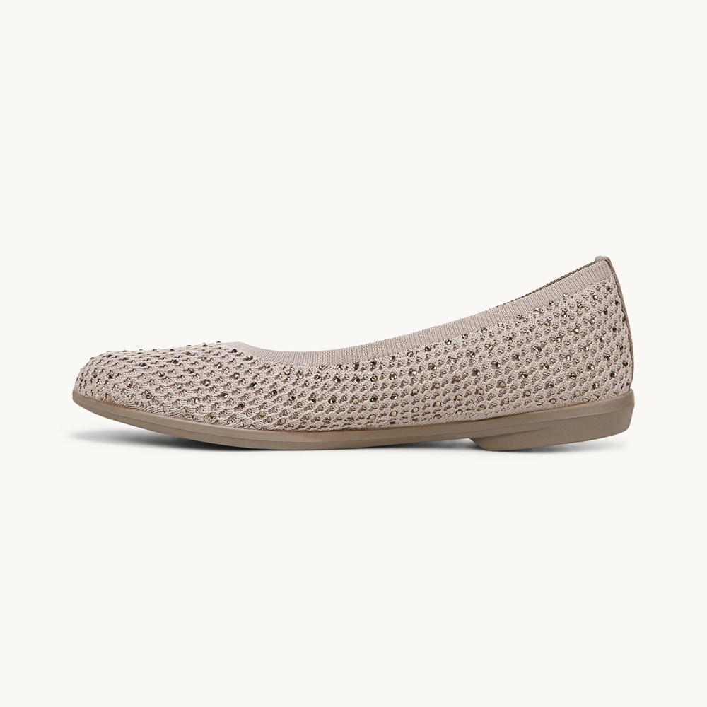LifeStride Kallie Ballet Flat - Simply Taupe Knit Fabric