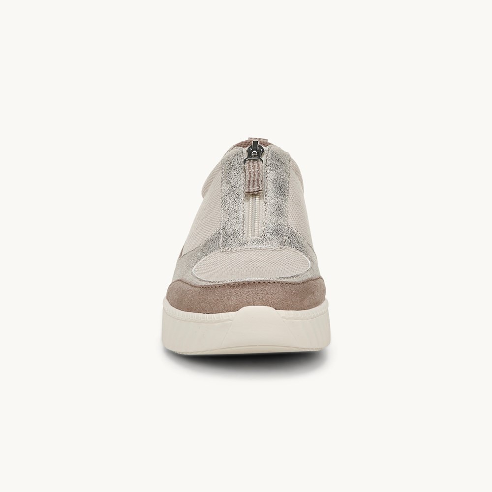 LifeStride Winner Sneaker - Taupe Textured Fabric