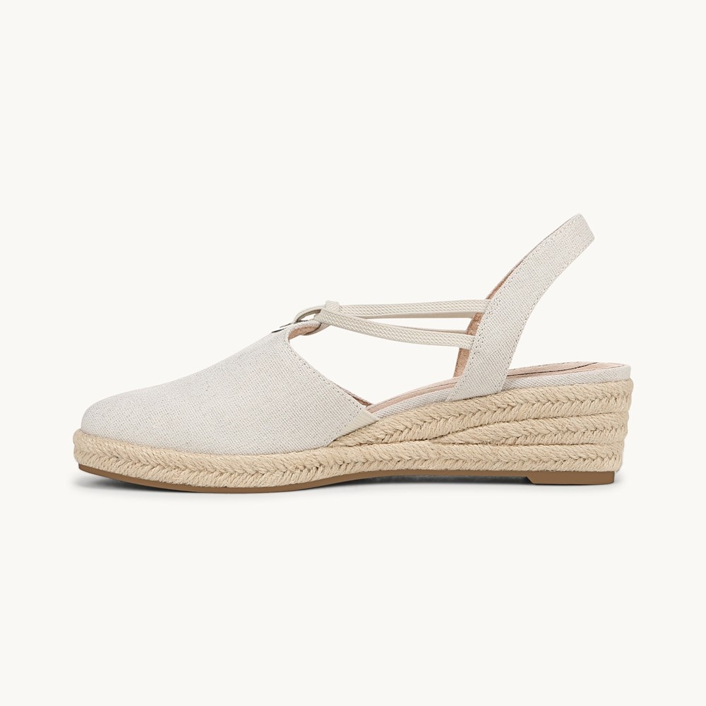 LifeStride Kennedy Espadrille Wedge - Natural Fabric