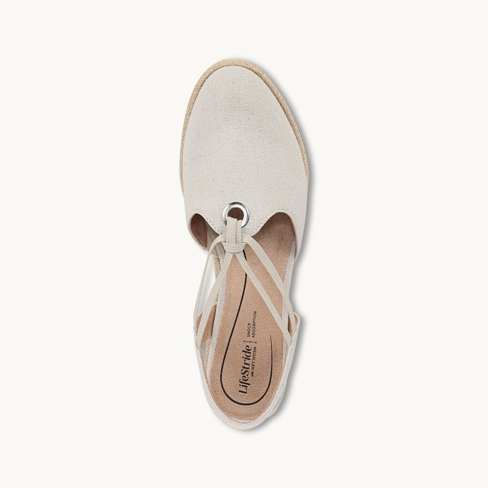 LifeStride Kennedy Espadrille Wedge - Natural Fabric