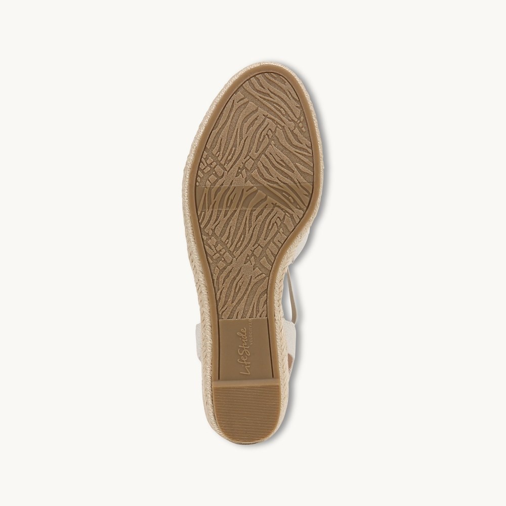 LifeStride Kennedy Espadrille Wedge - Natural Fabric